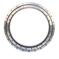 Medium size four-point contact ball slewing bearings with an internal gear
